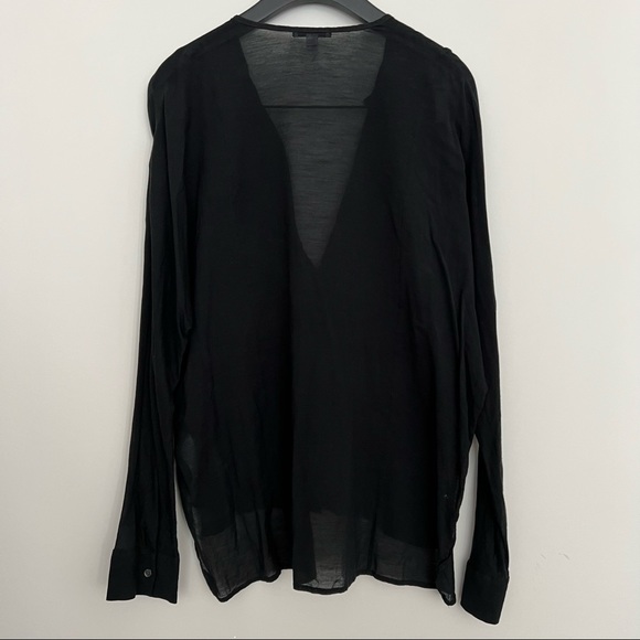 JAMES PERSE Oversized Chiffon Stretch Button Up - Picture 7 of 7
